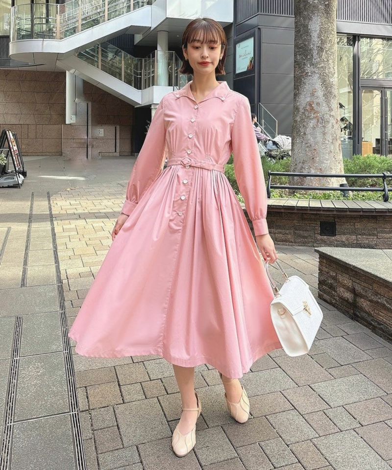 レトロタック使いウィングカラーシャツワンピースを仕入れる | EC