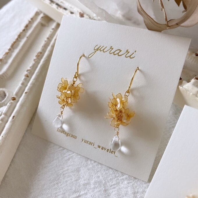 金木犀〕ディップアートフラワー ピアス/イヤリングを仕入れる | EC